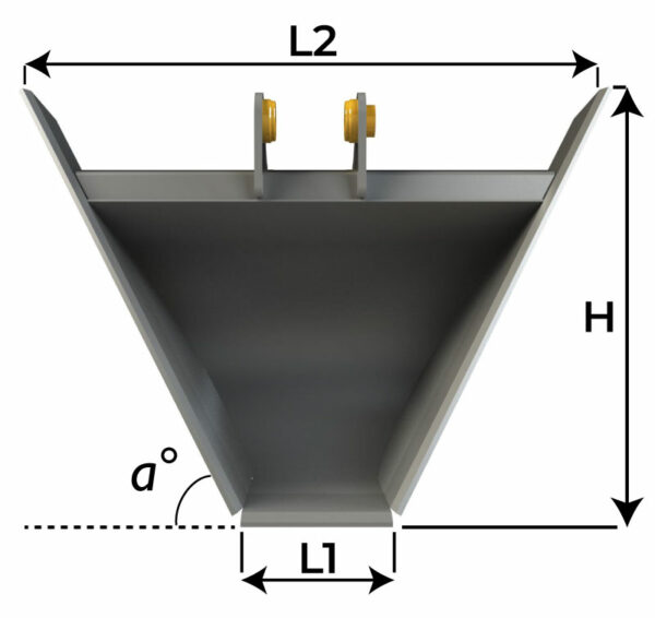 benna-trapezoidale da 6 a 19 quintali dimesioni